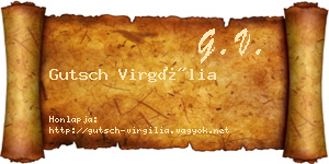 Gutsch Virgília névjegykártya
